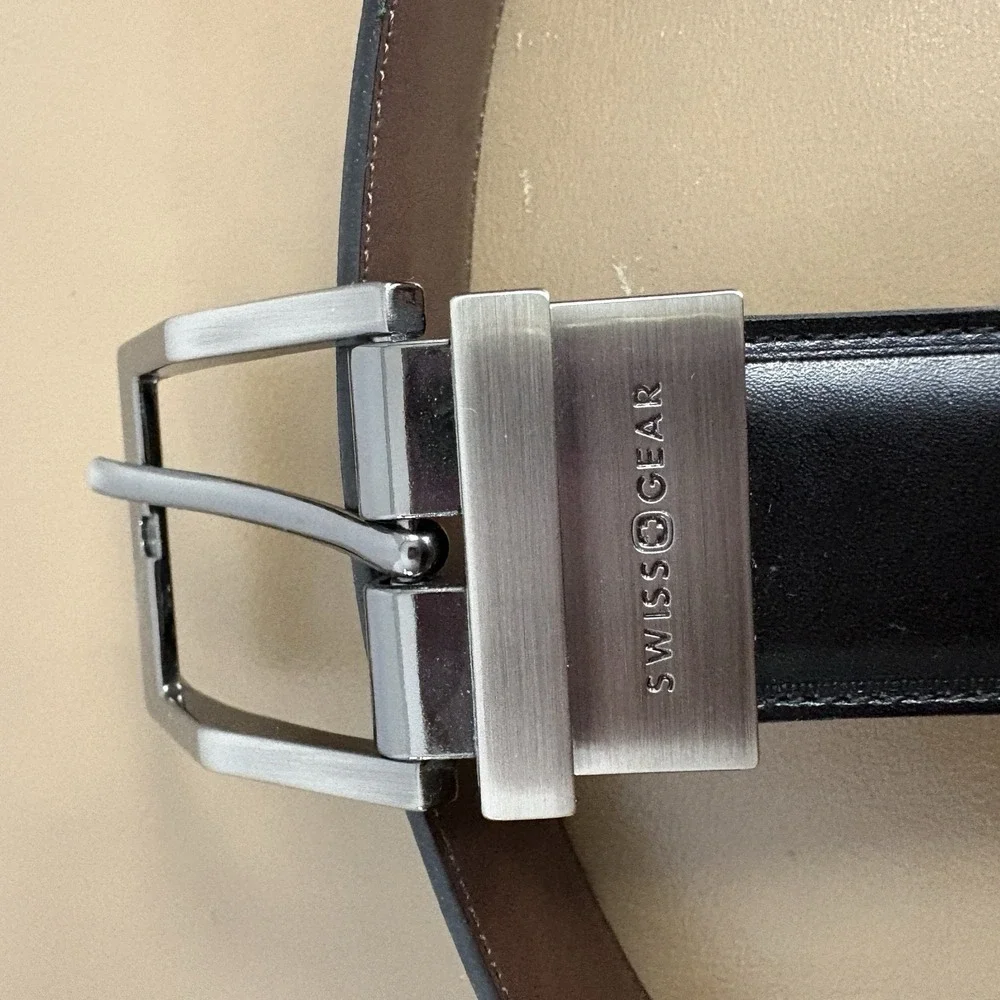 Genuine leather men's black belt Size XXL (50